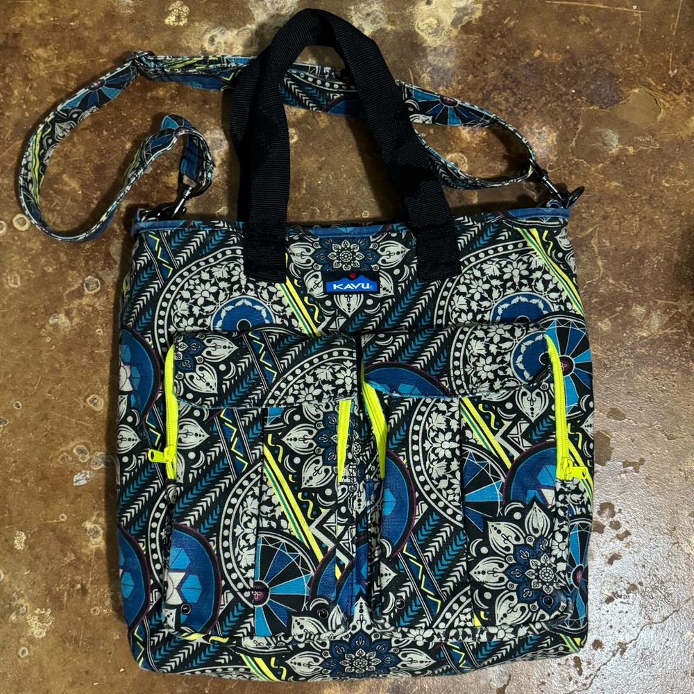 **Discount Shipping** Kavu Tricked Out Tote Satchel in Hodgepodge pattern